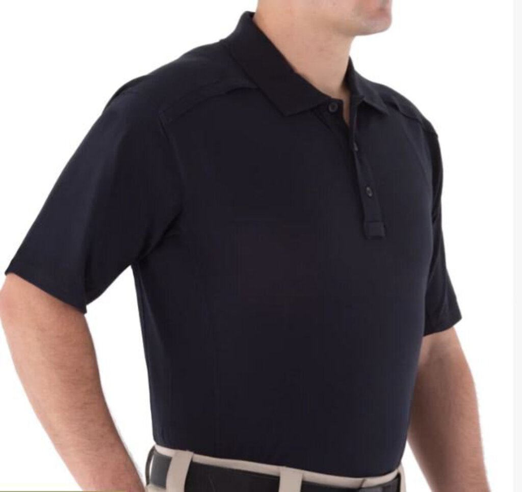 First Tactical 112508 M's Cotton SS Polo (Available in Midnight Navy, White)