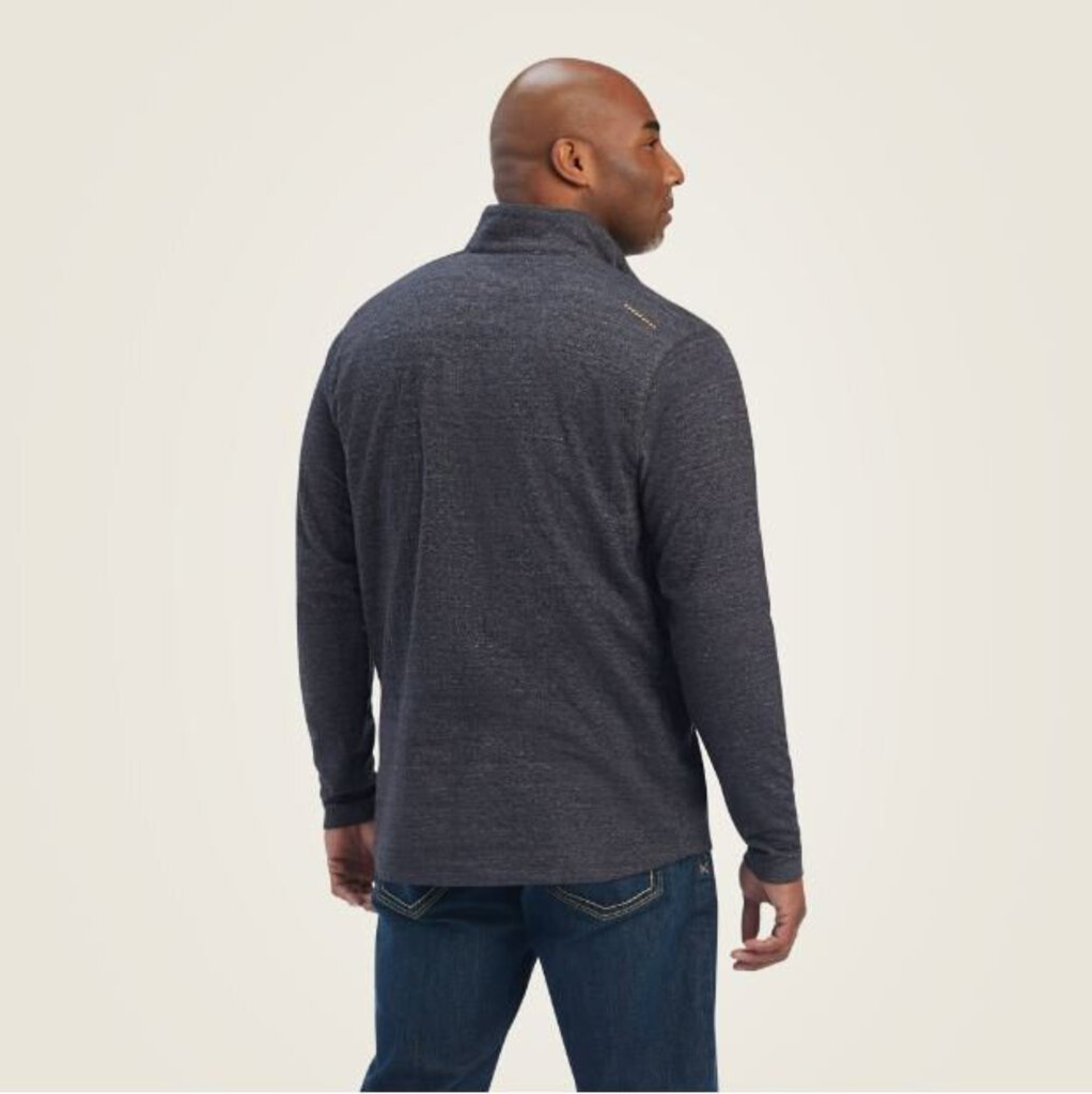 ARIAT10041415 MEN'S REBAR FOUNDATION 1/4 ZIP LONG SLEEVE CHARCOAL HEATHER