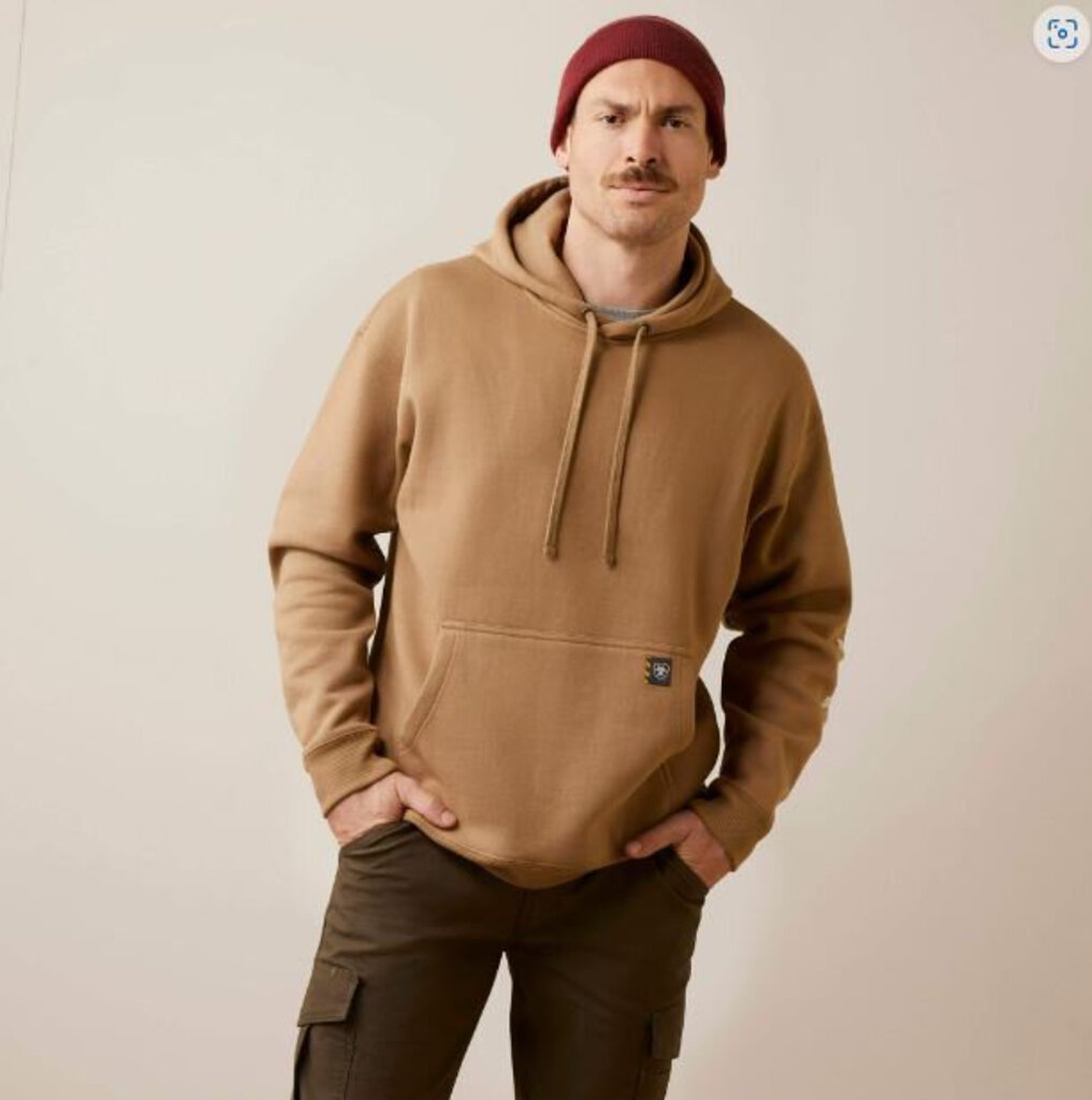 ARIAT 10046777 MEN'S REBAR ROUGHNECK PULLOVER HOODIE TIGER EYE