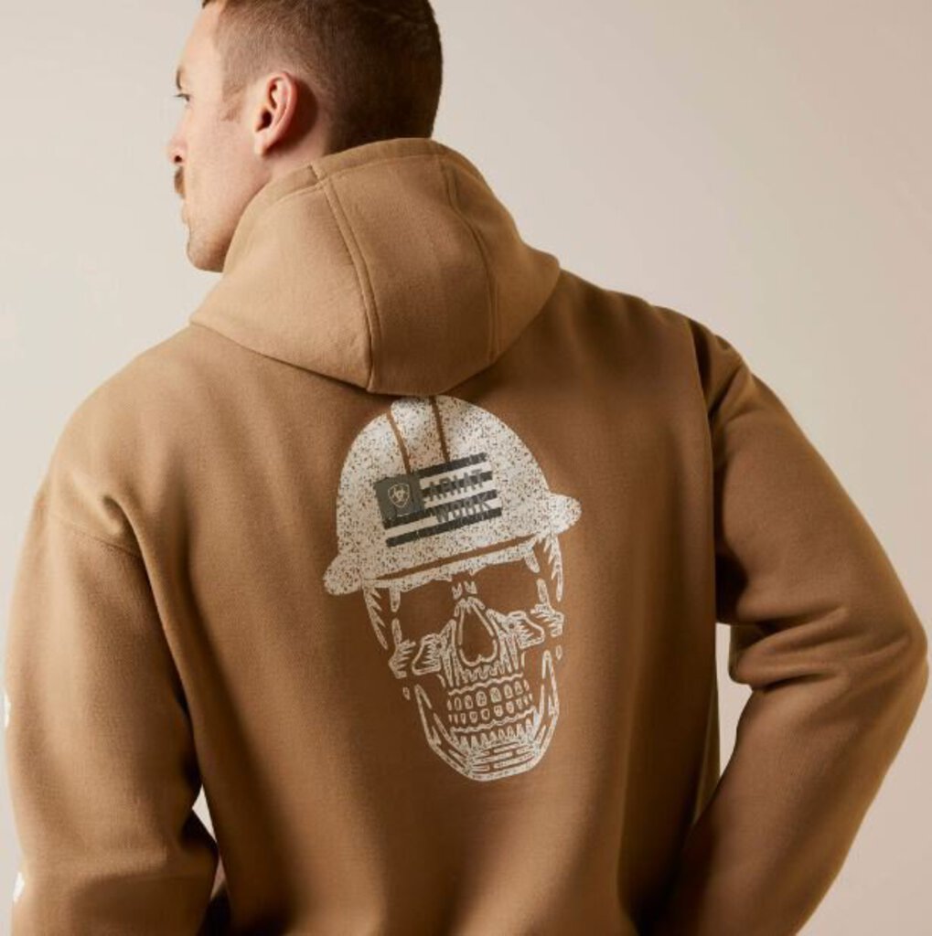 ARIAT 10046777 MEN'S REBAR ROUGHNECK PULLOVER HOODIE TIGER EYE