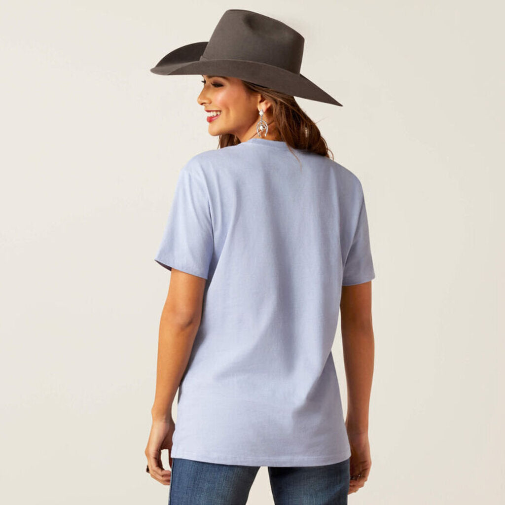 10047601 WOMENS AMERICAN FREE SS T-SHRT ORCHID HEATHER