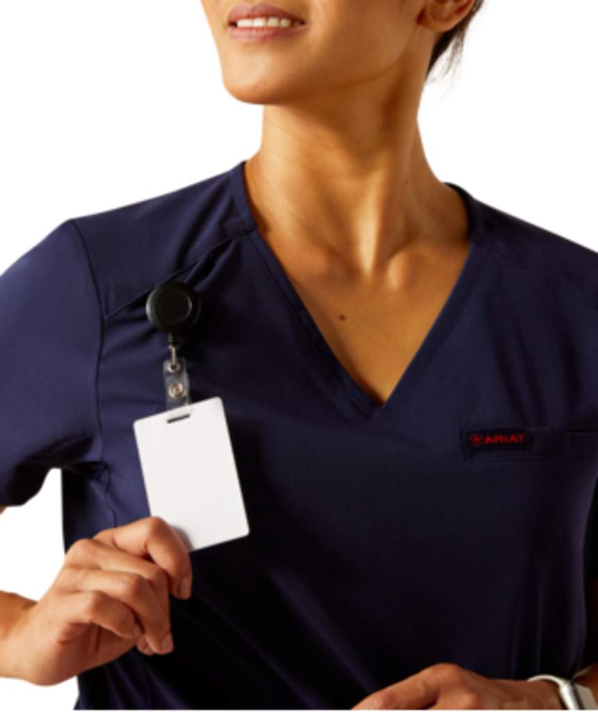 10039717 WMS CLARA STR 6 PKT SS SCRUB TP NVY