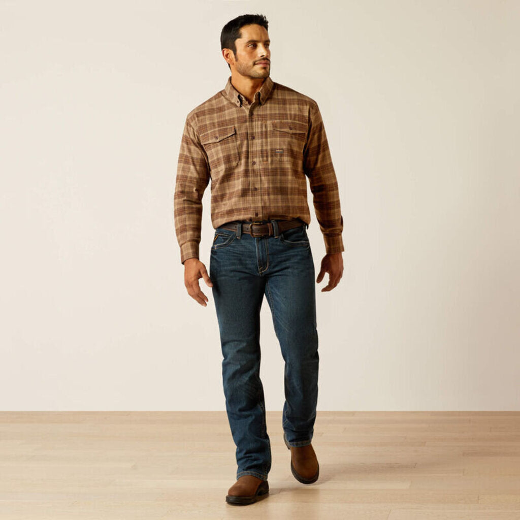 10052850 MENS REBAR FLANNEL DRSTR LS WK SH CHC CHP