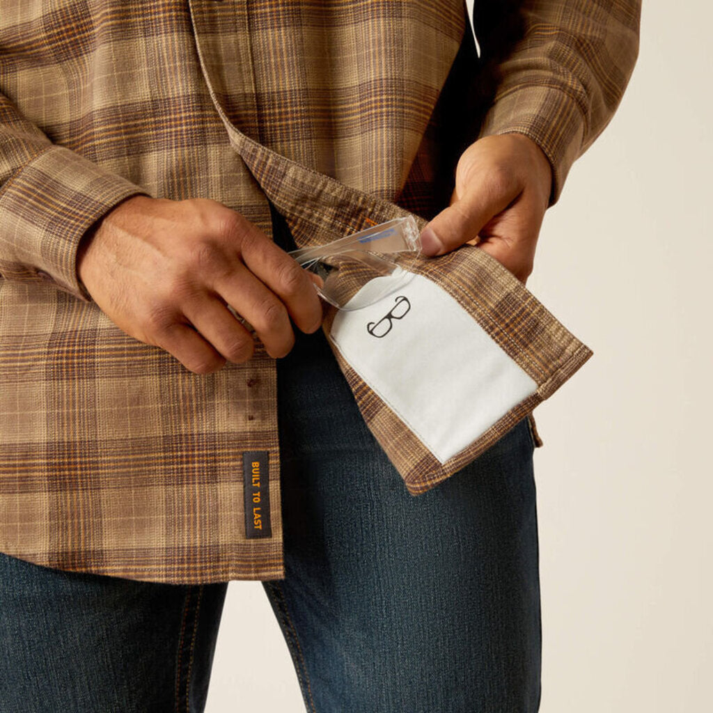 10052850 MENS REBAR FLANNEL DRSTR LS WK SH CHC CHP