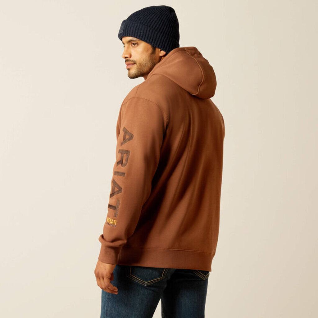 10052863 MENS REBAR GRAPHIC HOODIE AZTEC/COFFEE BEAN