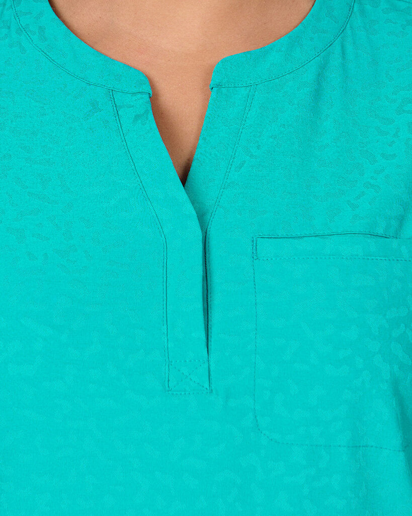 1171 Ava Theresa Lynx Top Spearmint Jacquard