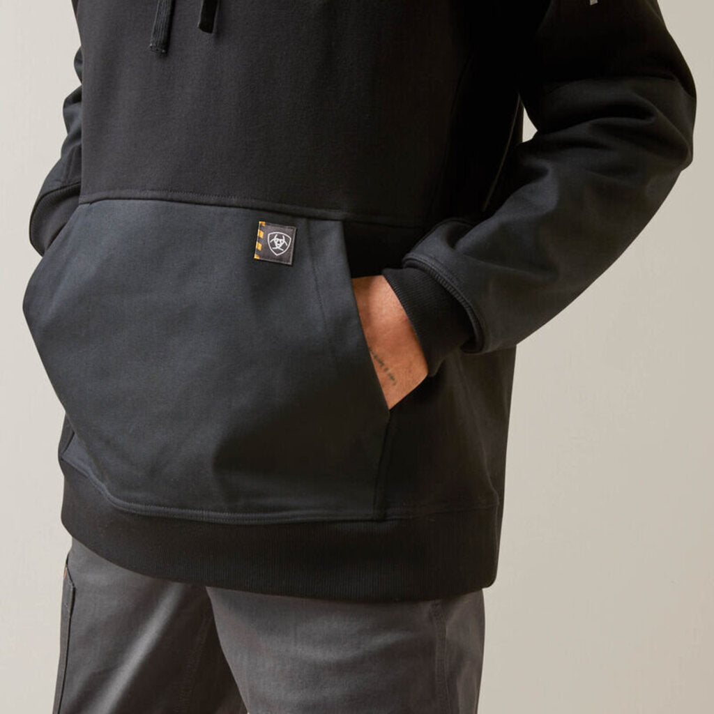 10046148 MENS REBAR WORKMAN DURACANVAS HOODIE - BLACK