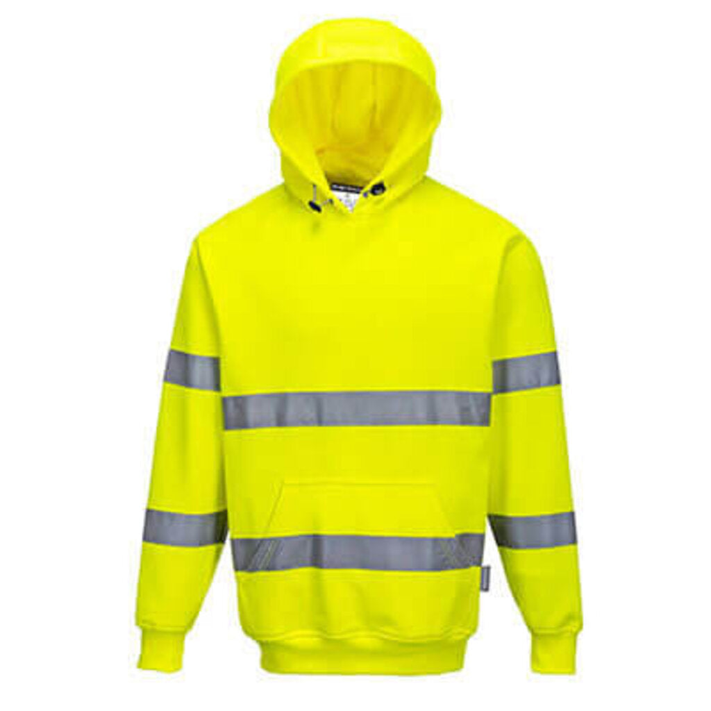 B304YER Hi-Vis Hooded Sweatshirt