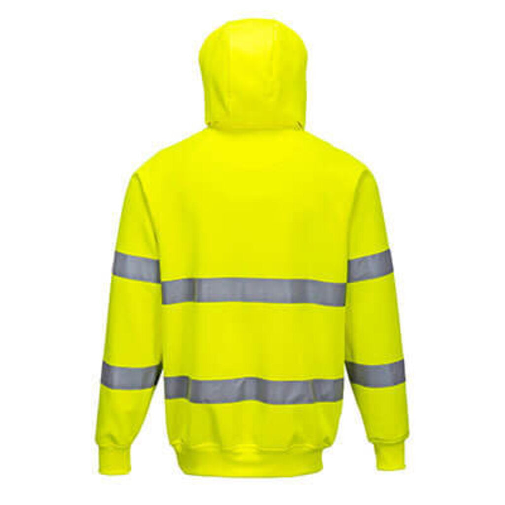 B304YER Hi-Vis Hooded Sweatshirt