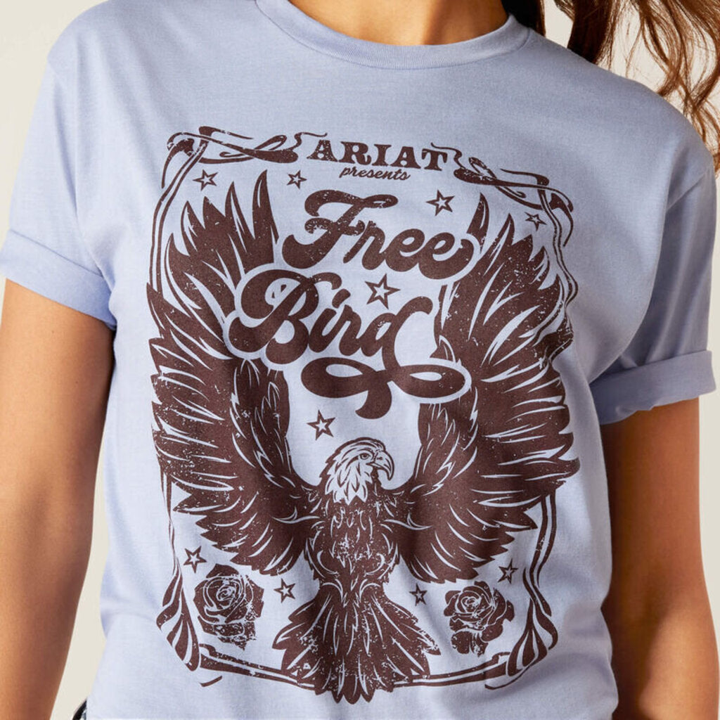 10047601 WOMENS AMERICAN FREE SS T-SHRT ORCHID HEATHER