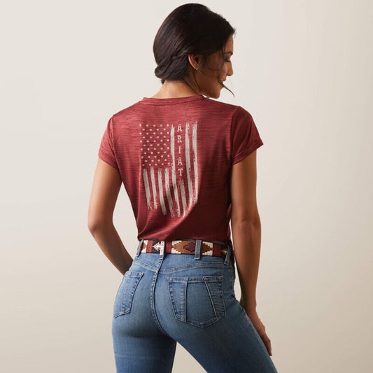 10043625 WOMENS LAGUNA PATRIOT SS T-SHIRT POMEGRANATE