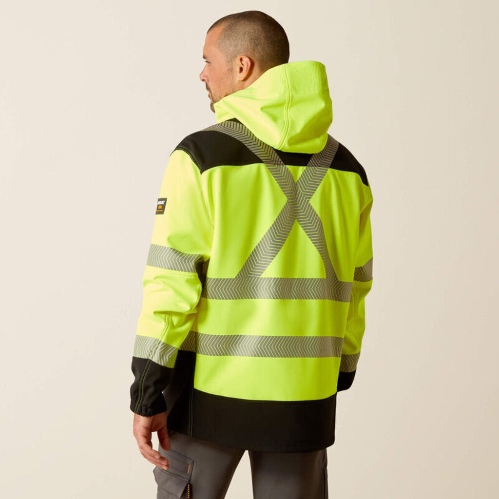 ARIAT 10046407 MENS REBAR HI-VIS SOFTSHELL JACKET HI VIS YELLOW