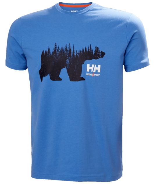 HELLY HANSEN 79261 LOGO T-SHIRT- STONE BLUE