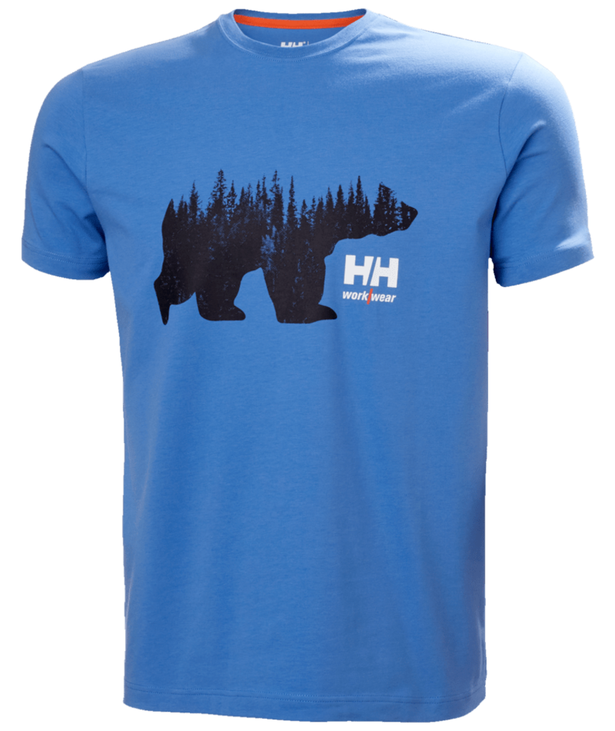 HELLY HANSEN 79261 LOGO T-SHIRT- STONE BLUE