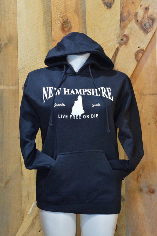 NH NAVY GRANITE STATE HOODIE