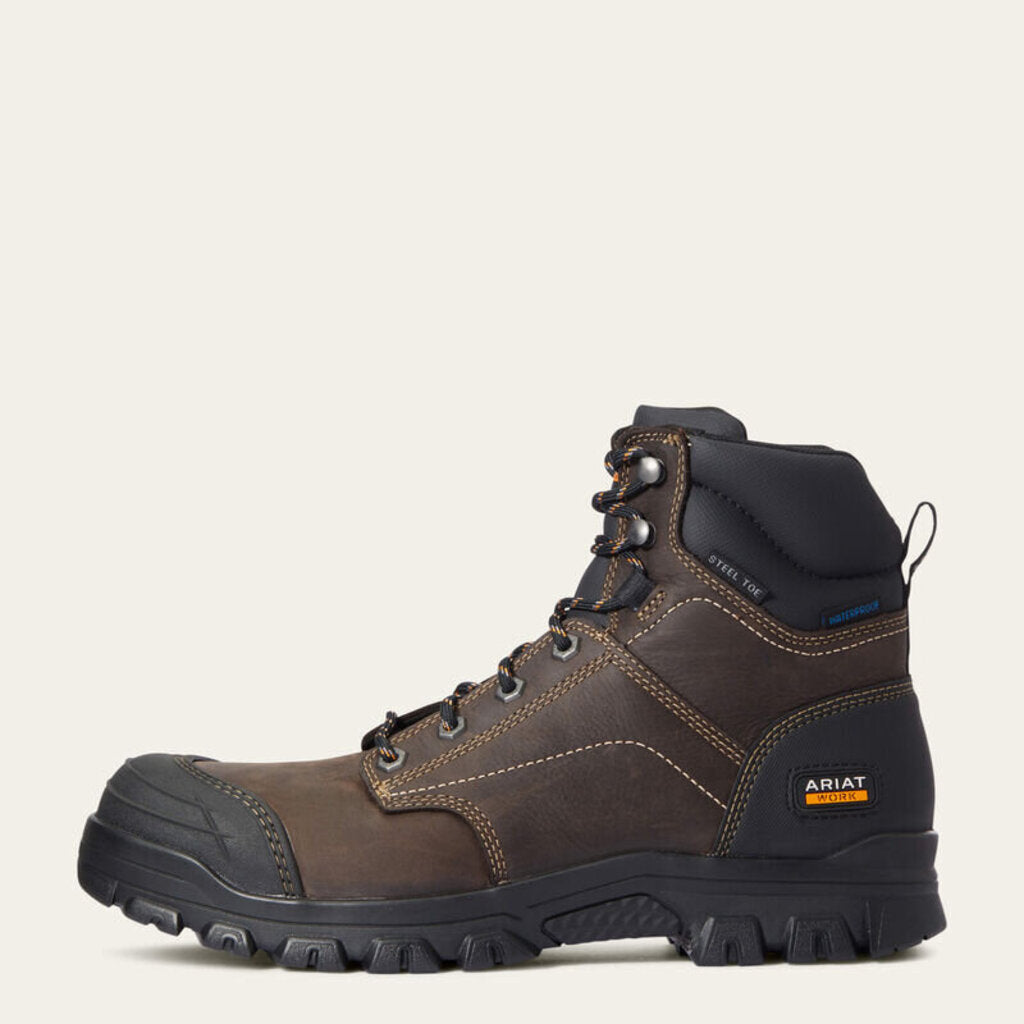 Ariat Dark Brown MNS Treadfast 6" H20 Steel Toe 10034673