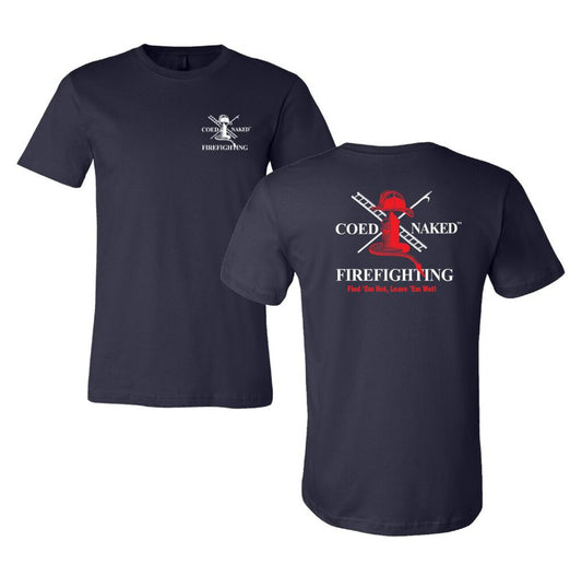 Coed Naked T-Shirt Firefighting Black