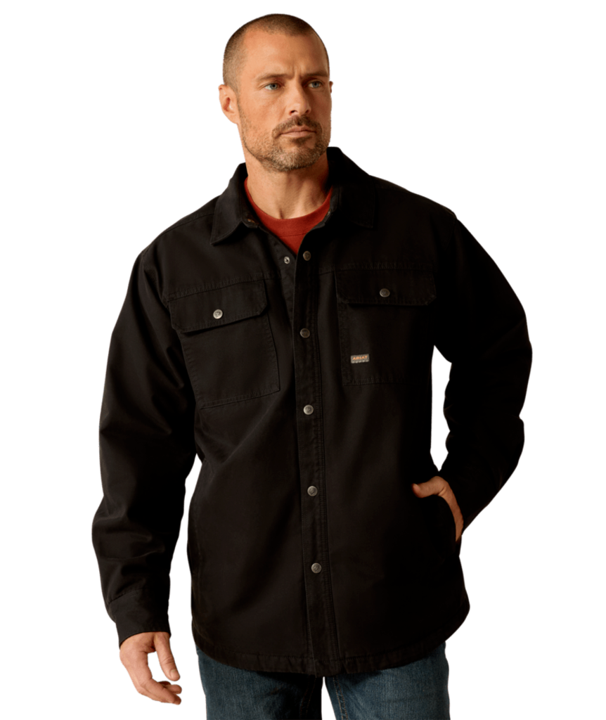 10052122 MNS REBAR CANVAS SHIRT JACKET BLACK