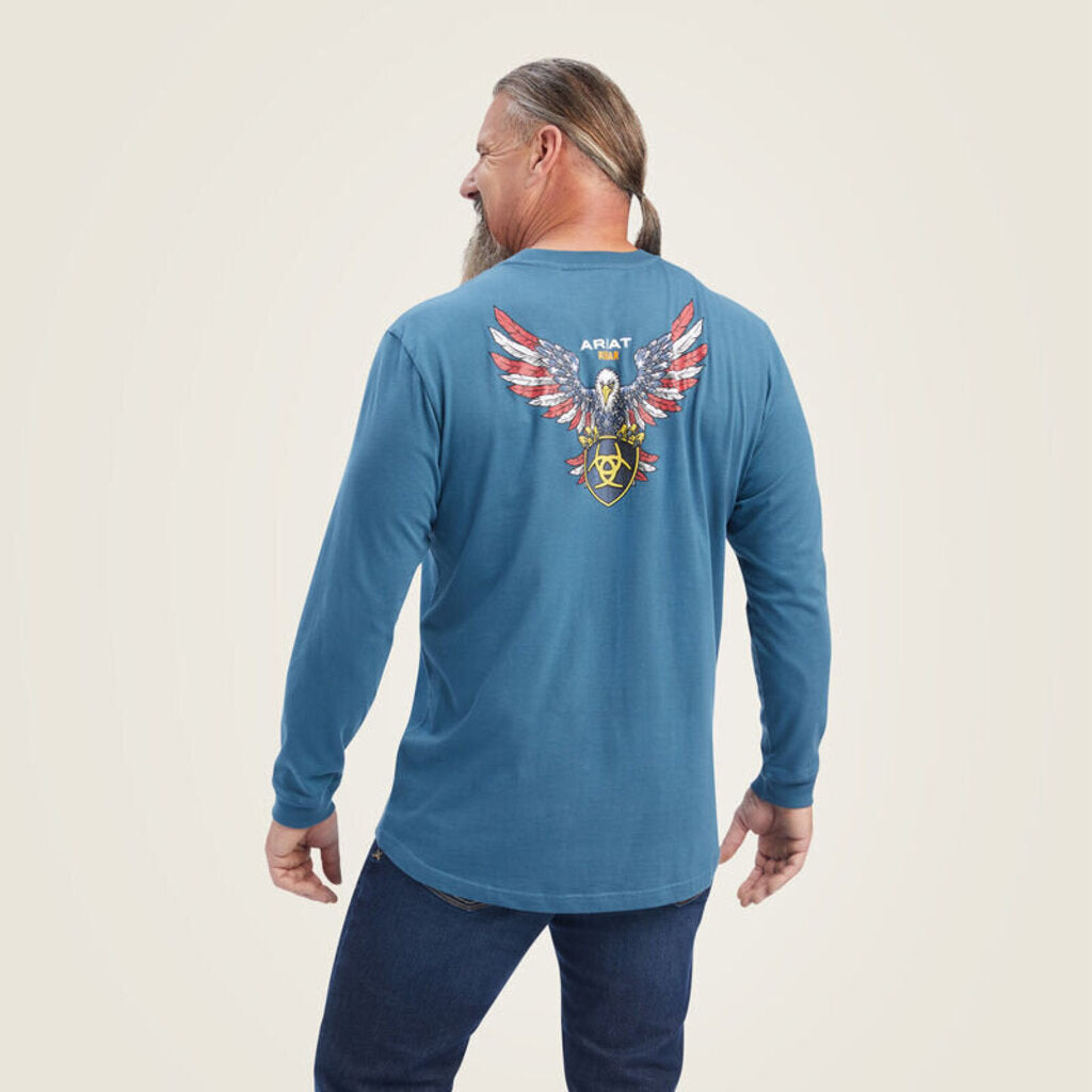 10041423 MENS REBAR COTTON STRONG AMERICAN RAPTOR LS TSHIRT