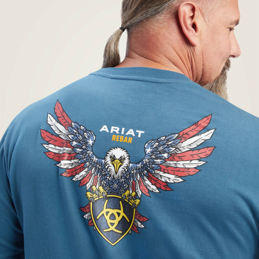 10041423 MENS REBAR COTTON STRONG AMERICAN RAPTOR LS TSHIRT