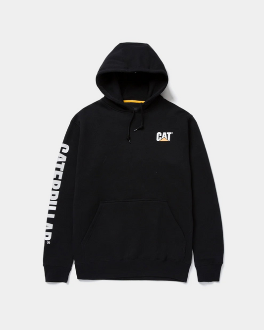 1910709 CAT TRADEMARK BANNER HOODED SWEATSHIRT BLACK