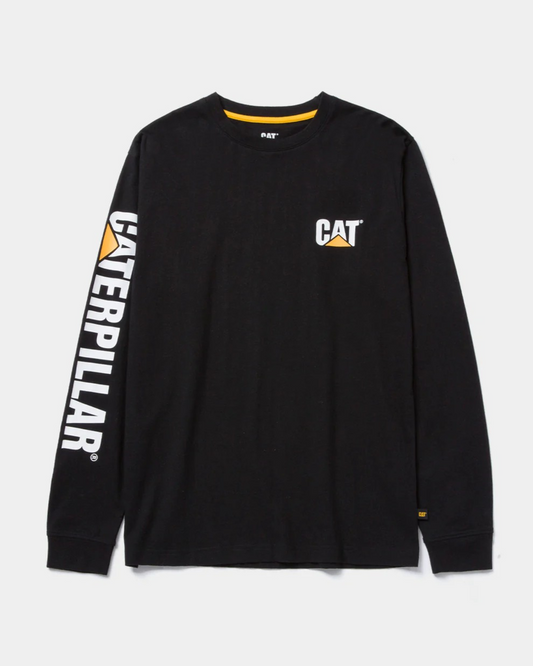 1510034 TRADEMARK BANNER LONGSLEEVE TSHIRT BLACK