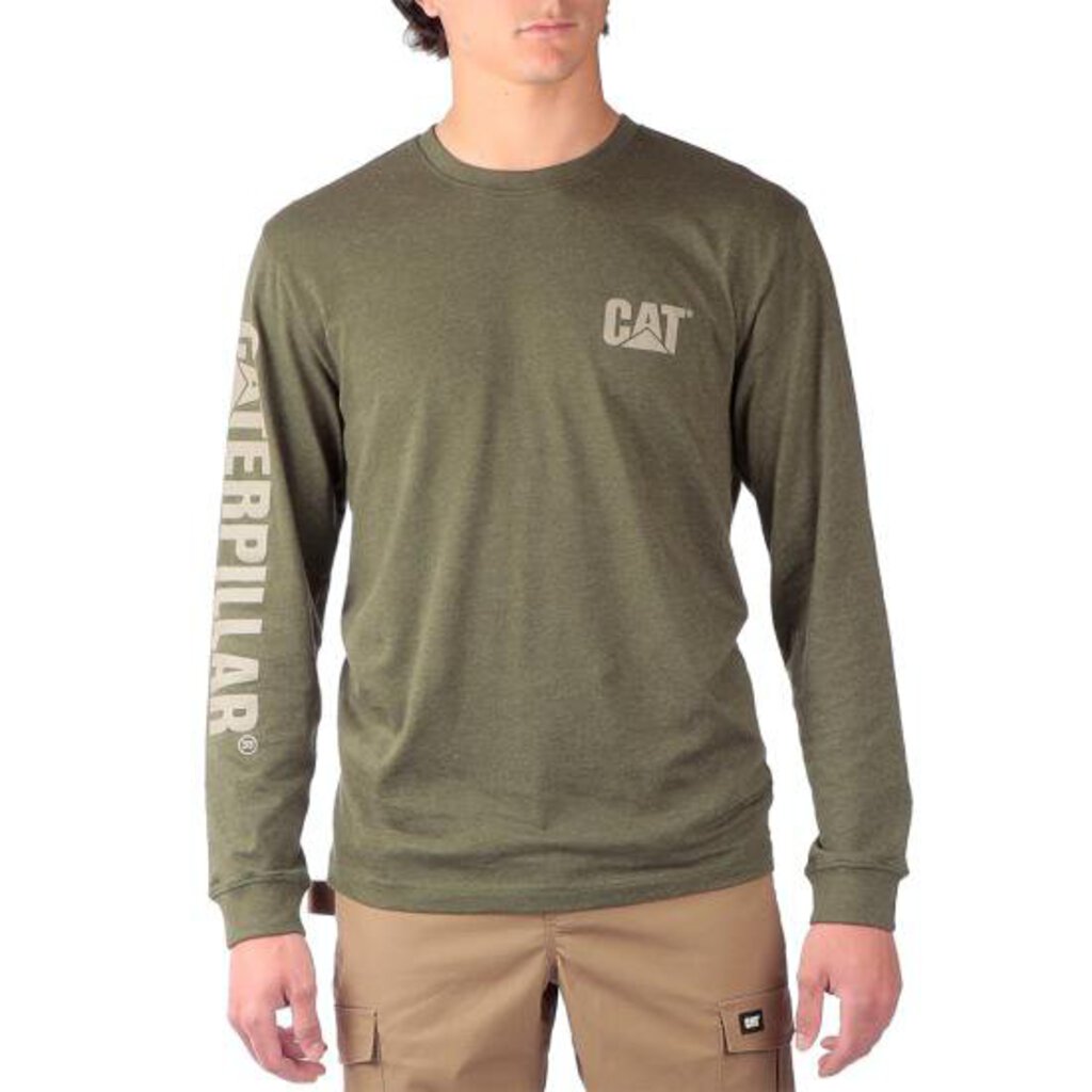 1510034 TRADEMARK BANNER LONGSLEEVE TSHIRT ARMY MOSS