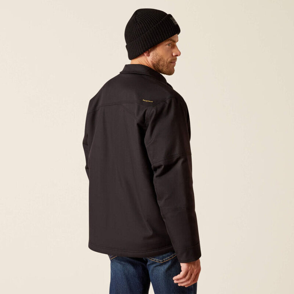 10052087 MENS REBAR DURACANVAS SHERPA-LINED COAT BLACK