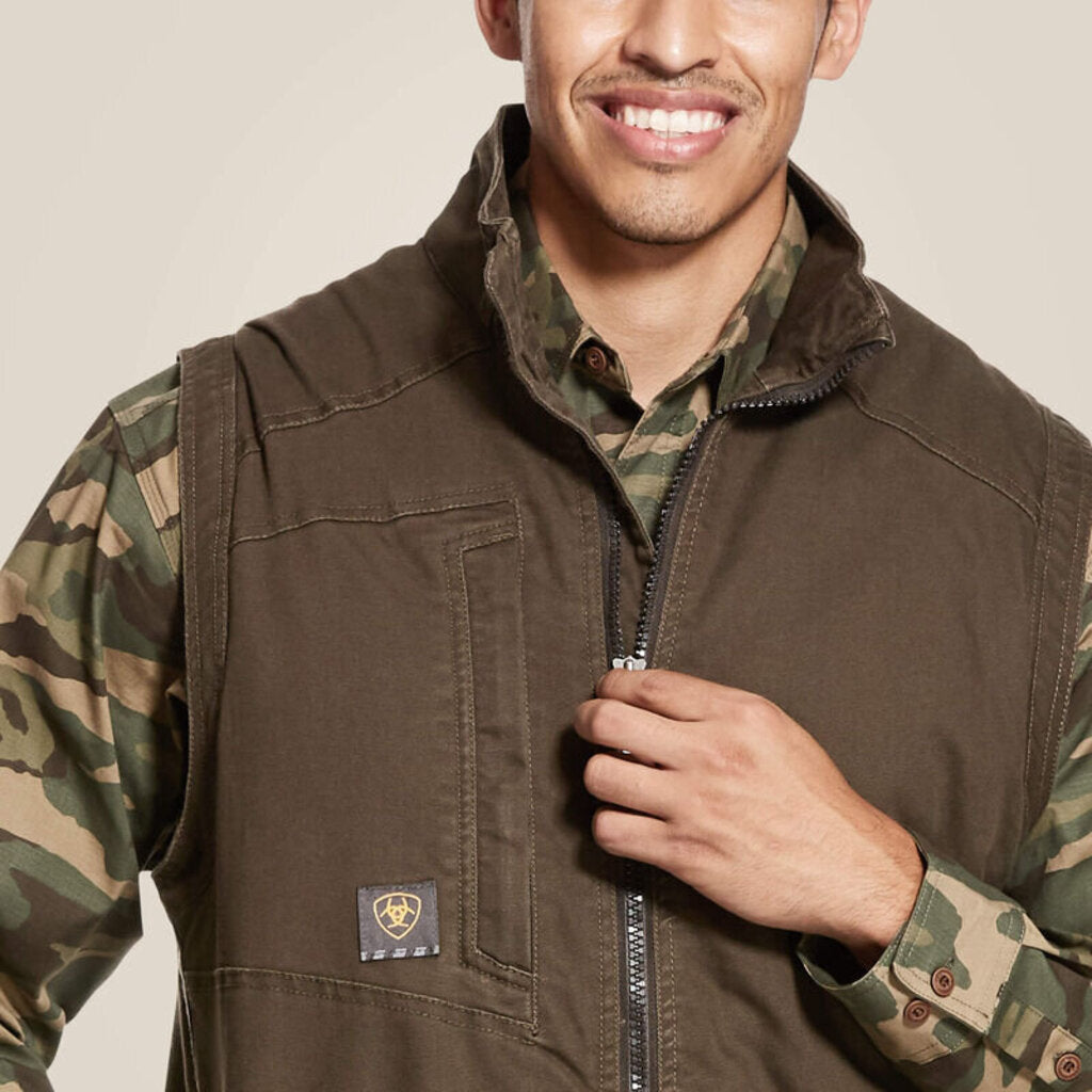 10027866 MENS REBAR WASHED DURACANVAS INSULATED VEST WREN