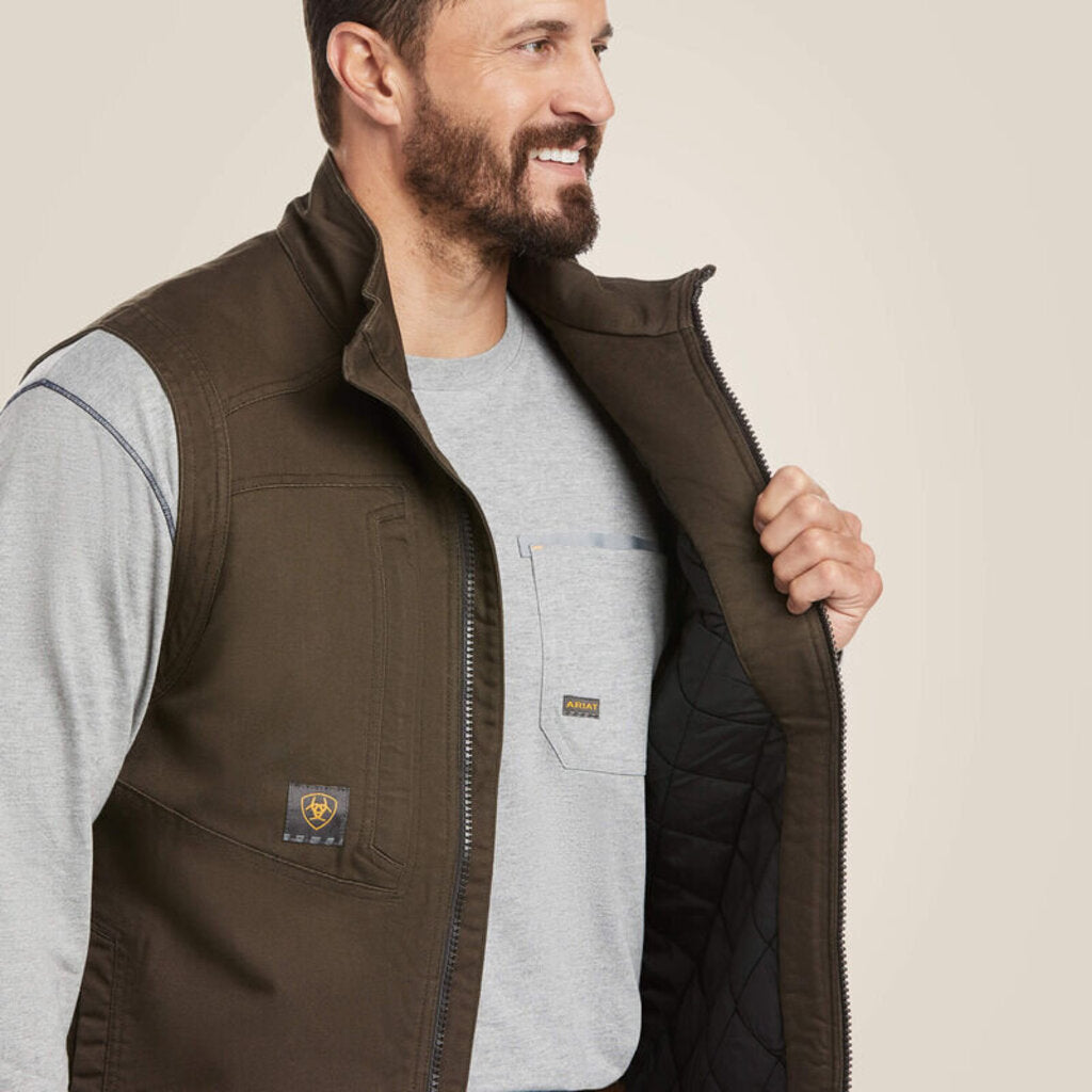 10027866 MENS REBAR WASHED DURACANVAS INSULATED VEST WREN