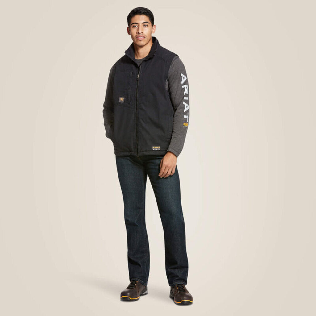 10027867 MENS REBAR WASHED DURACANVAS INSULATED VEST BLACK