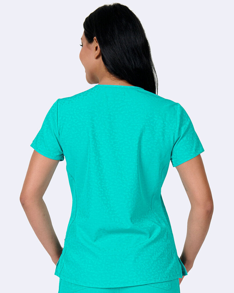 1171 Ava Theresa Lynx Top Spearmint Jacquard