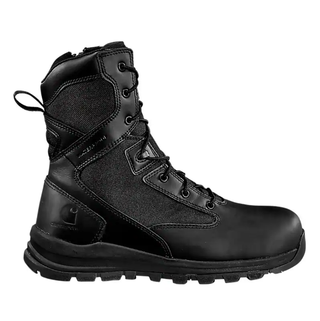 FH8021-M CARHARTT 8" GILMORE WATERPROOF SIDE ZIP BOOT - BLACK