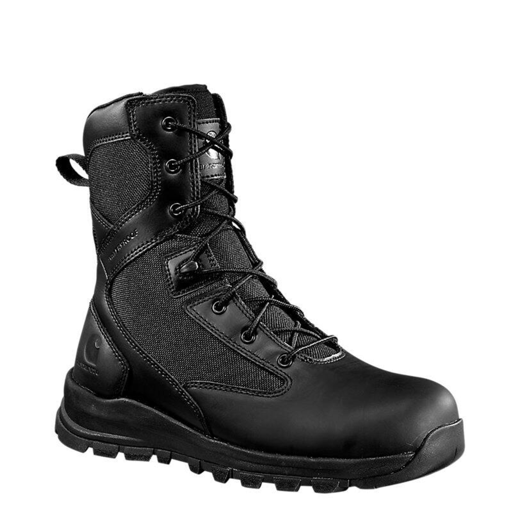 FH8021-M CARHARTT 8" GILMORE WATERPROOF SIDE ZIP BOOT - BLACK