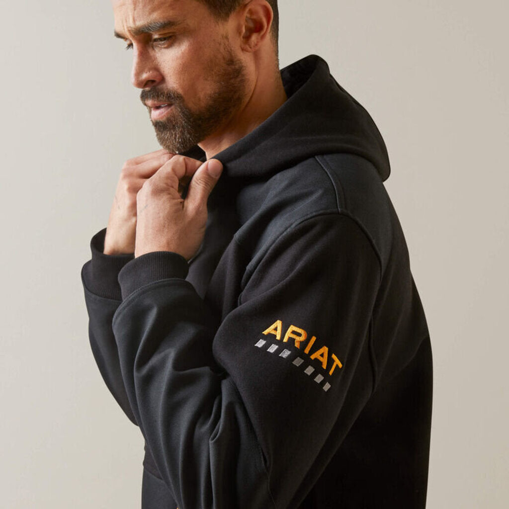 10046148 MENS REBAR WORKMAN DURACANVAS HOODIE - BLACK