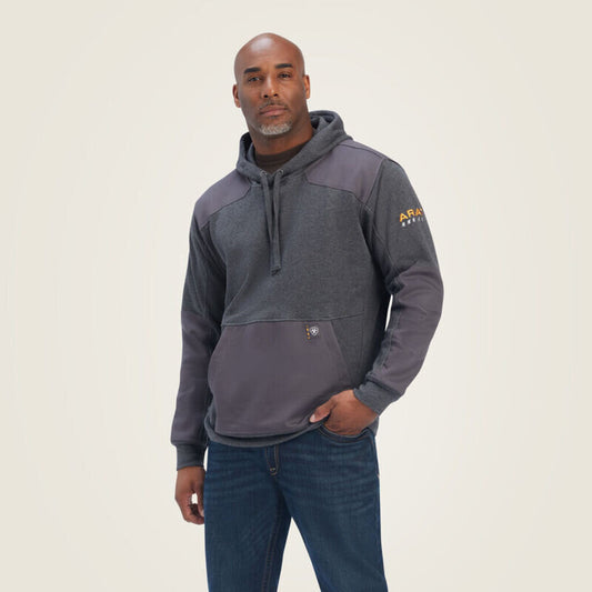 10041499 MENS REBAR WORKMAN DURACANVAS HOODIE - CHARCOAL HEATHER