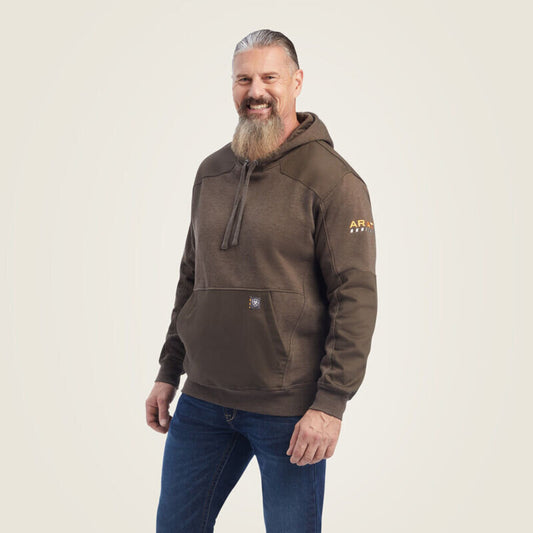 10041500 MENS REBAR WORKMAN DURACANVAS HOODIE - WREN HEATHER