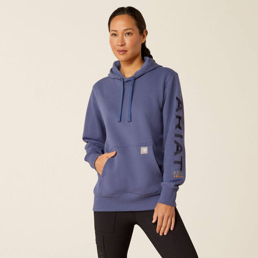 10052723 WOMENS REBAR GRAPHIC HOODIE - BLUE INDIGO