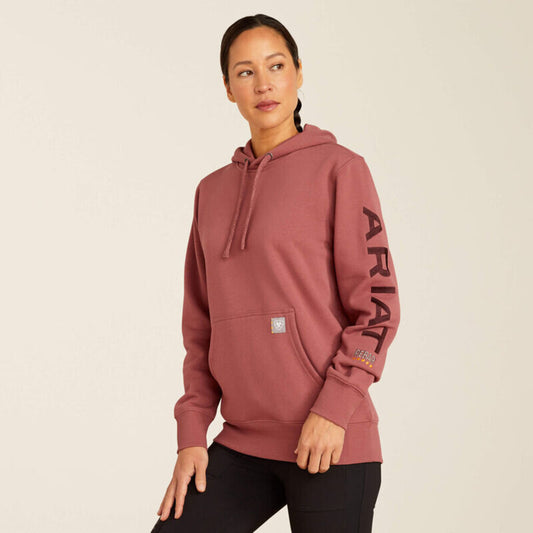 10052724 WOMENS REBAR GRAPHIC HOODIE - ROAN ROUGE/CATAWBA GRAPE