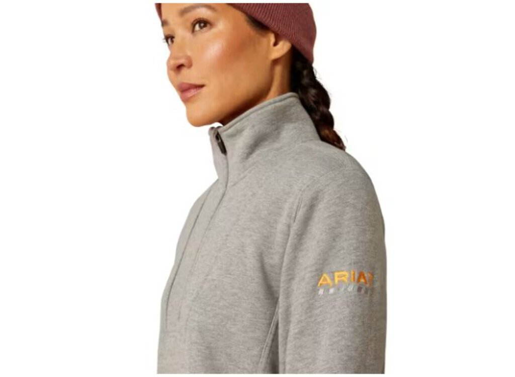10052083 WOMENS REBAR FUNNEL NECK SWEATSHIRT - HEATHER GREY
