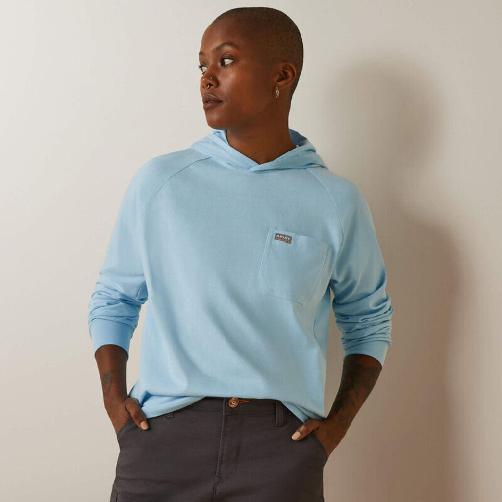 10043841 WMS REBAR CTST HOODED LS T-SHRT