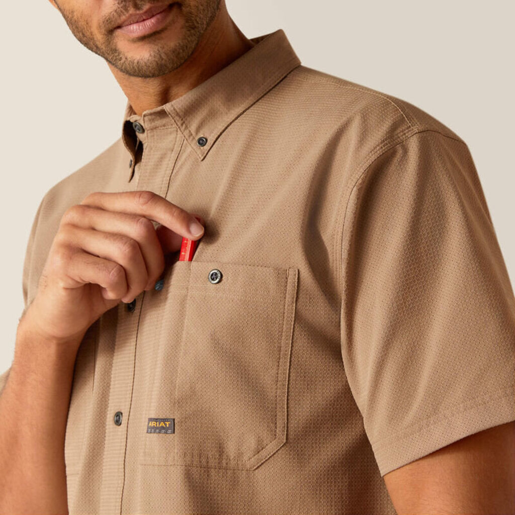 10048948 MN RBR MD TGH 360 AIRFLOW SS WK SHRT KHAKI