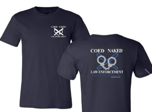 Coed Naked T-Shirt Police Navy